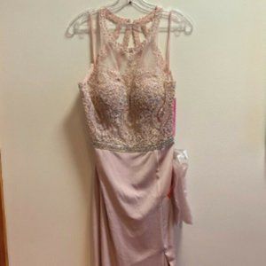 Prom girl dress XL long formal prom dress with bedded lace bodies